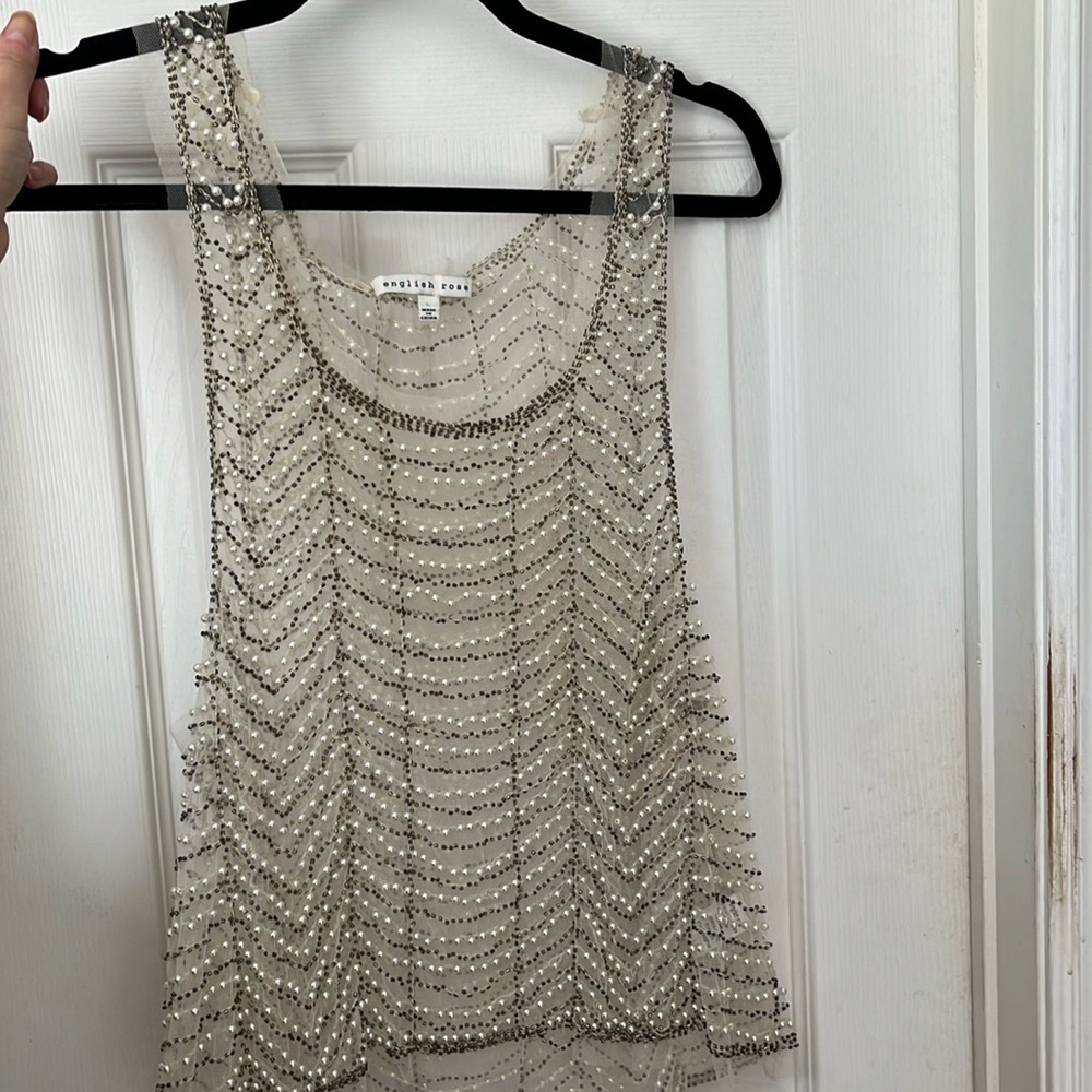 Sheer beaded top